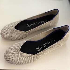 Rothy's Flats Womens Size 6.5  Ballet Flax Birdseye Round Toe Slip On